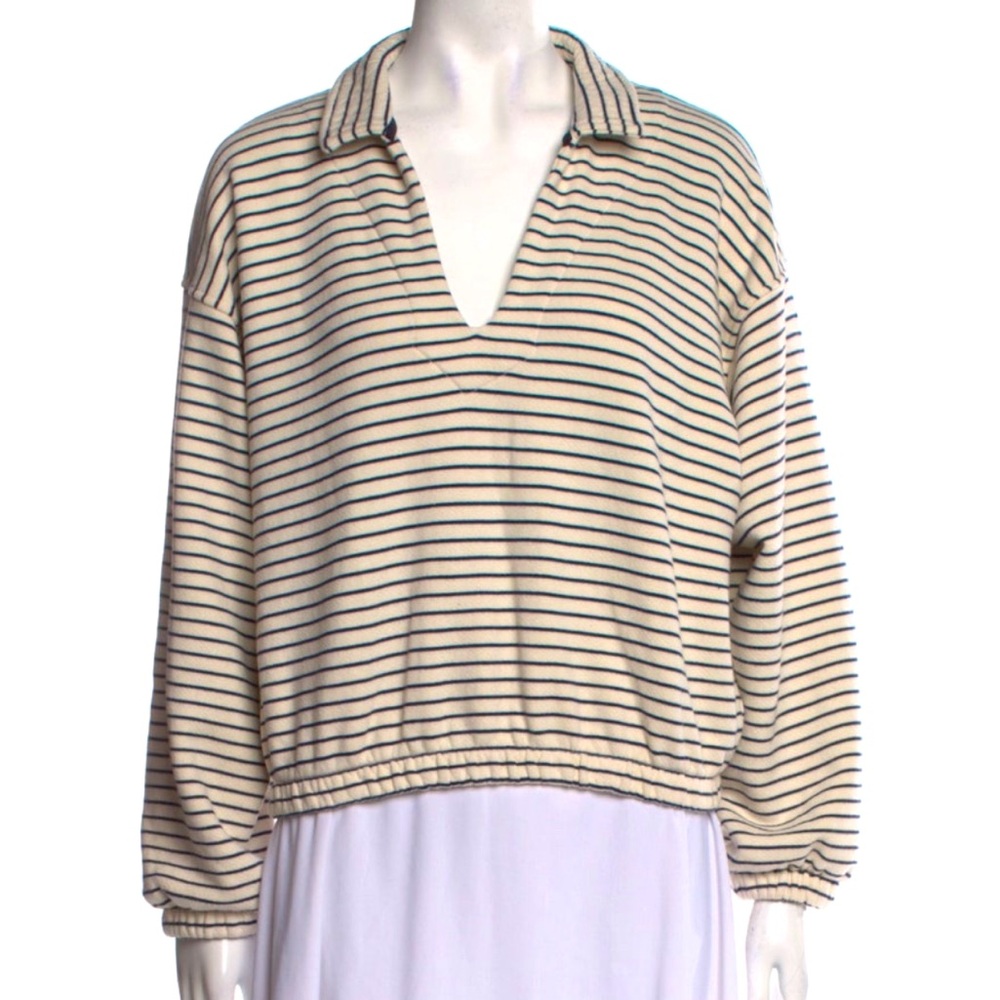 Mother Striped V Neck Pullover Size M